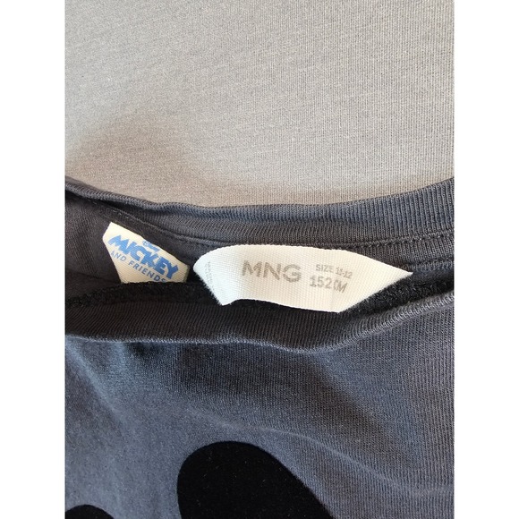 Kids Disney Mickey and Friends Gray Long Sleeve Graphic T Shirt Size 11-12 152cm - Picture 3 of 4